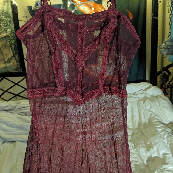 Free People point d'espirit sheer swiss dot maxi - Picture 9 of 13
